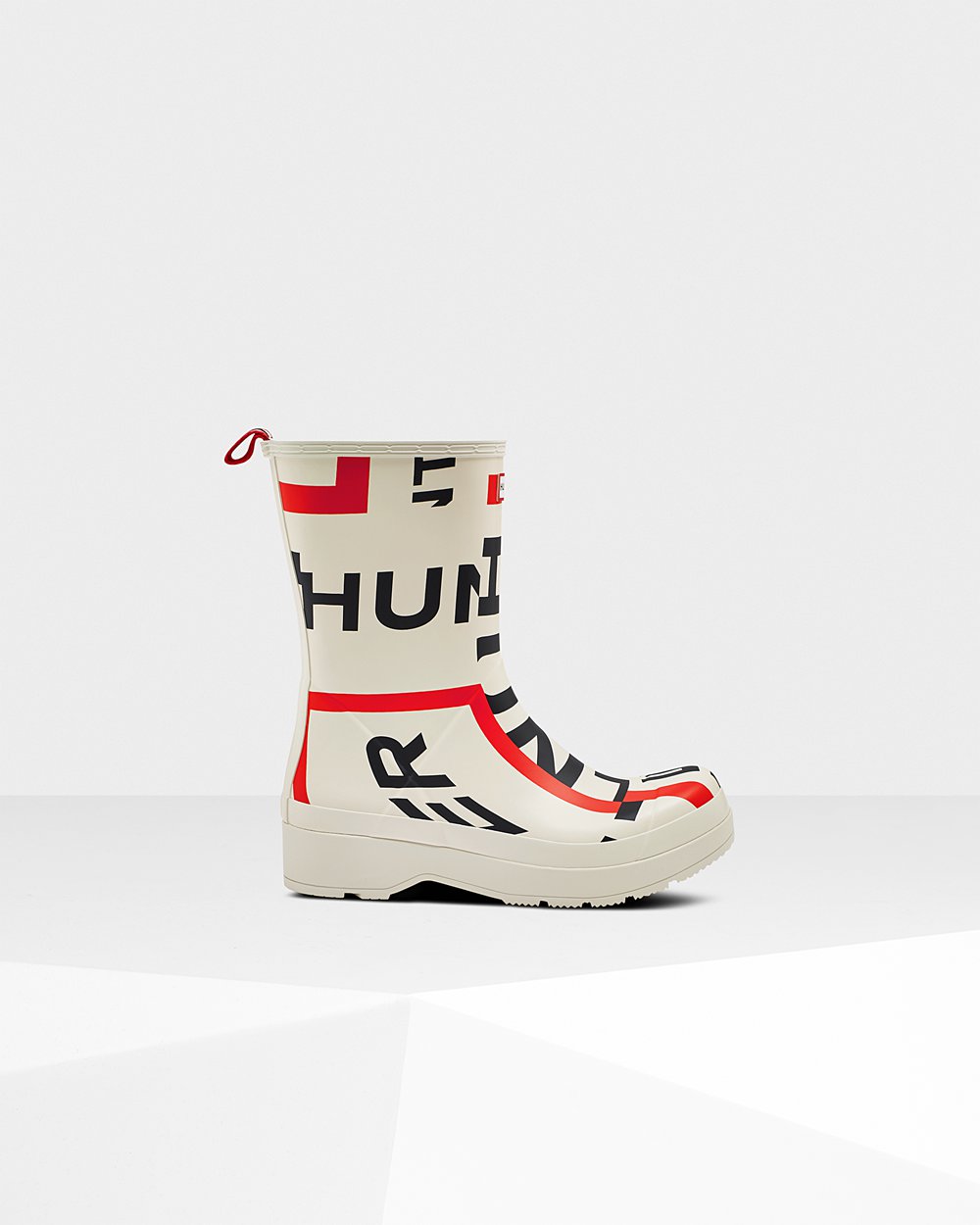 Botas Play Hunter Homem Branco - Original Mid-Height Exploded Logo Rain - 03YEZSTID